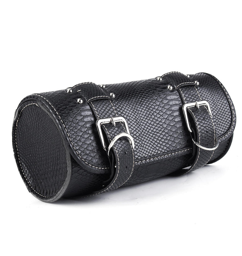 Motorcycle Tool Bag Luggage Black Saddlebag Roll Barrel Storage For Harley Sportster