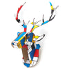 Wooden DIY Animal Painted Deer Head Wall Hanging Christmas  Decoration Toys