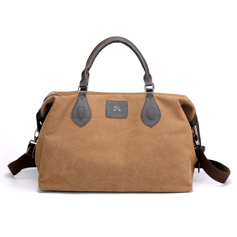 KVKY Canvas Travel Bag Outdoor Men Casual Fashion Handbag Large Capacity Multifunctional Bag