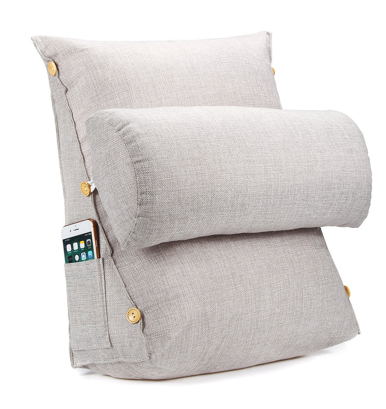 Adjustable Back Cushion Back Pillow Backrest Neck Support Sofa Bed Office
