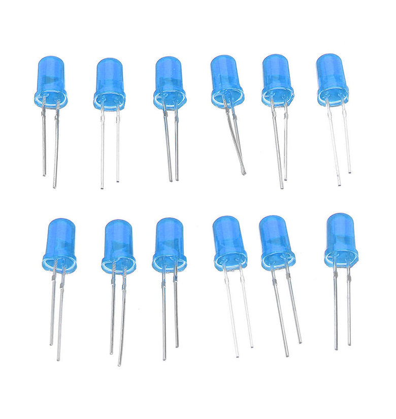 20pcs DIY Blue LED Round Flash Electronic Production Kit Component Soldering Training Practice Board