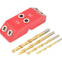 Aluminum Alloy Pocket Hole Jig 30 45 90 Degree Angle 4 Sizes Drill Jig Dowel Hole Punch Locator Drill Guide for Woodworking Deck Stair Handrail