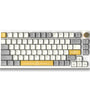 Ajazz AK816 Mechanical Keyboard 81 Keys PBT Sublimation MDA Profile Keycaps Triple-Mode bluetooth 5.0+2.4G Wireless+Type-C Wired Gasket Hot-Swappable Gateron G Yellow Pro Switch Anti-Ghosting RGB Backlit Gaming Keyboard