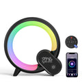 AGSIVO Wireless bluetooth Speaker RGB LED Night Light Atmosphere Lamp Alarm Clock with App Remote Control / Calendar / Temperature / Snooze