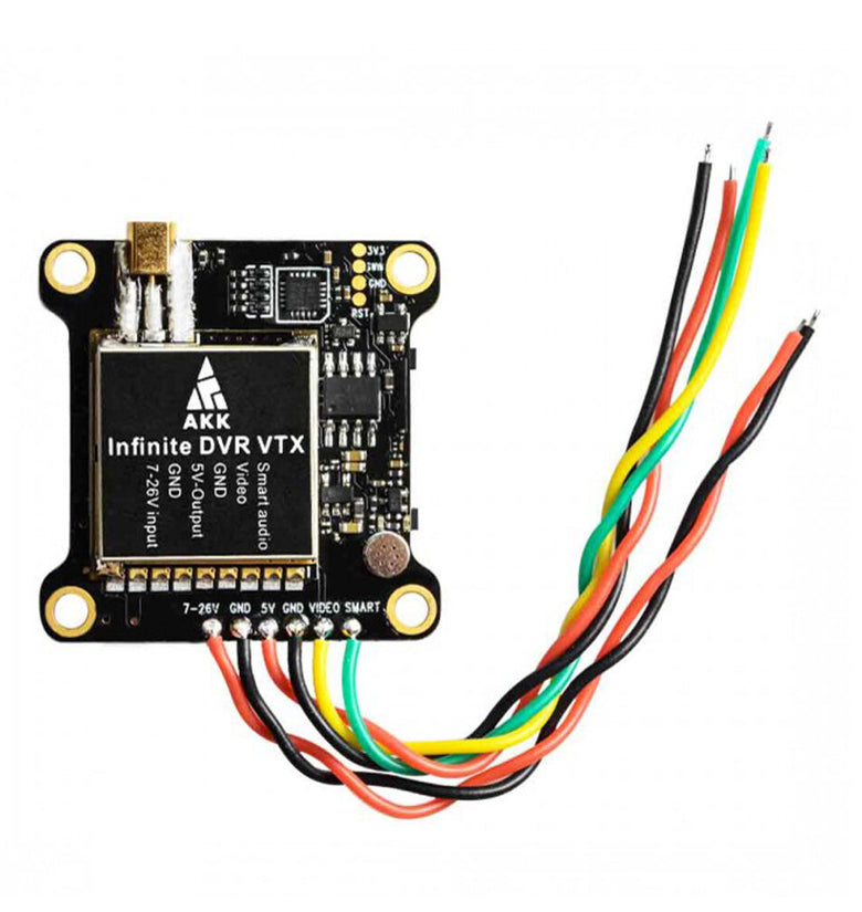 AKK Infinite DVR VTX 25/200/600/1000mW Power Switchable FPV Transmitter Support Smart Audio