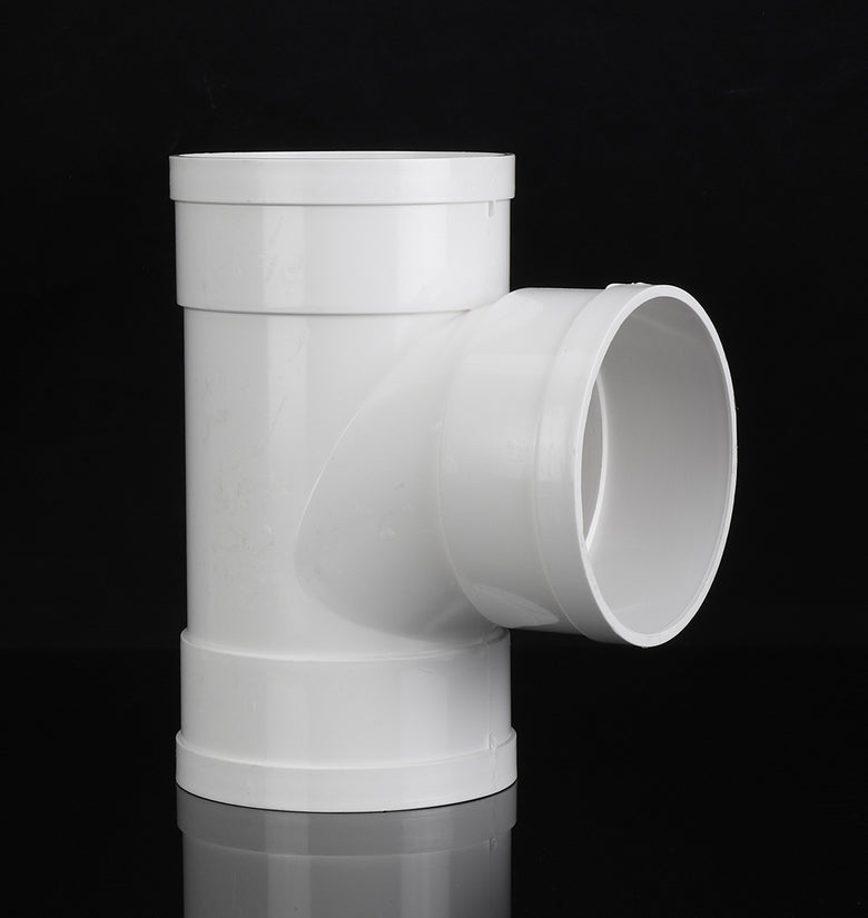 125mm Round Ducting Pipe T Piece for Equal Kitchen Ventilation Ducting - For Plastic Duct