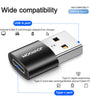 [2 Pcs] JOYROOM USB To USB-C 3A Charging Adapter Converter for Samsung Galaxy Note S20 ultra Huawei Mate40 OnePlus 8 Pro