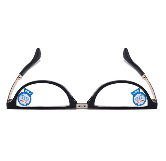 Resin Film Anti-blue Reading Glasses Shell-shaped Folding Presbyopic Glasses with Storage Case