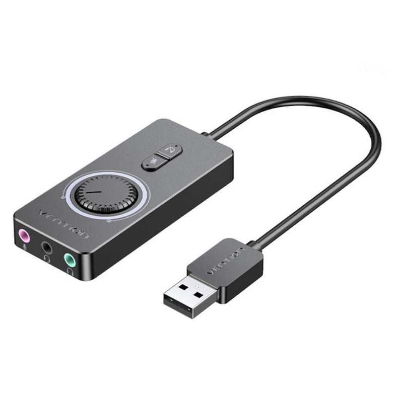 Vention USB External Sound Card to 3.5mm Audio Adapter to Earphone Microphone  0.15m/0.5m/1m