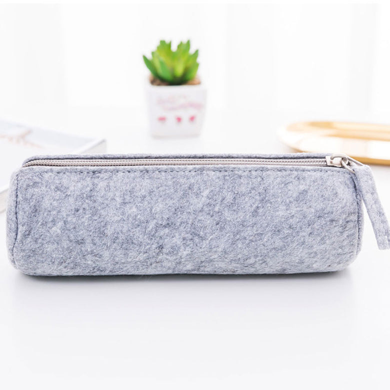 1pcs Felt Pencil Bag Pencil Case School Office Supplies Stationery Pouch Purse Storage Makeup Bags School Students Supplies