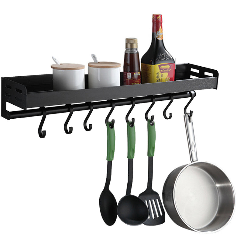 Aluminum Black Rack Storage Multifunctional Shelf Rack Organizer Arrangement for Home Kitchen Counter