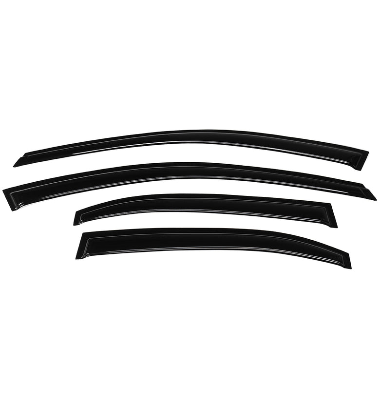 4Pcs For Acura TSX CL8 Euro-R 2004-2008 JDM 3D Wavy Plastic Exterior Visor Vent Shades Window Sun Rain Guard Deflector