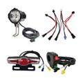 180-220LM 12-60V 2.8W Electric Bike Front Light Warning Tail Light Light Switch Light Group Connection Cables Kits