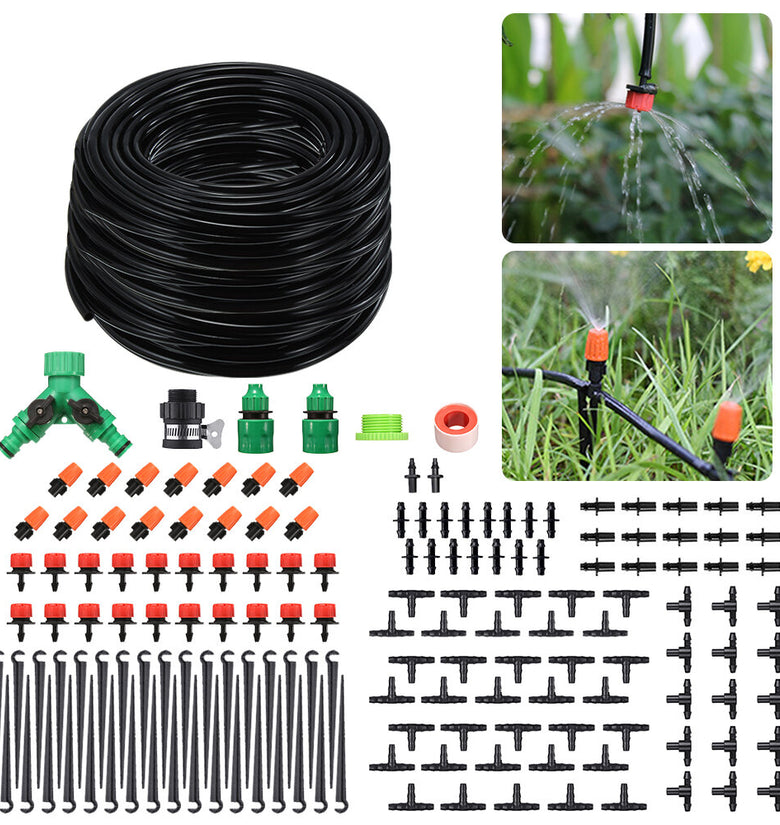 Pathonor 157Pcs Micro Drip Irrigation System: Plant Self-Watering Garden Kit with 40M Hose - System Self Watering