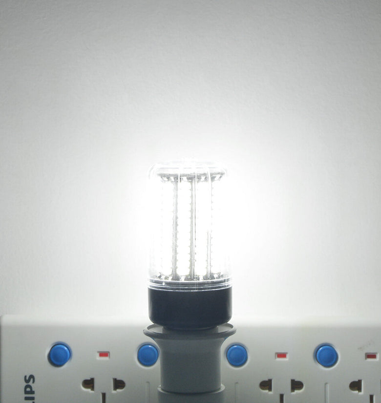 ZX E27 E14 B22 7W 12W LED SMD 4014 1000Lm Pure White Warm White Cover Corn Light Bulb AC110V AC220V