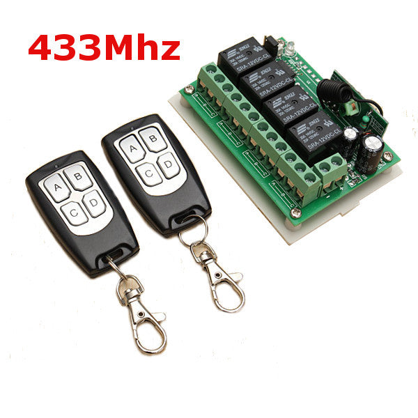 5Pcs Geekcreit 12V 4CH Channel 433Mhz Wireless Remote Control Switch With 2 Transimitter