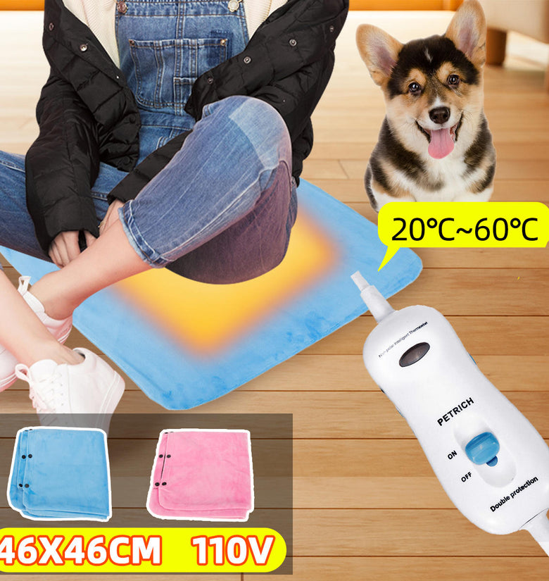 110V 50W US Plug Heating Pad 9 Modes Temperature Control Protection Waterproof Pet/People Warmer Mat