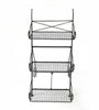 3 Tier Garden Cart Metal Shelf Stand Plant Flower Rack Storage Indoor Outdoor