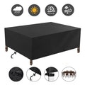 28018090cm Garden Furniture Covers Waterproof Anti-UV 600D Oxford Fabric Rectangular Windproof Protector