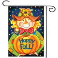 28"x40" Happy Smile Fall Scarecrow Welcome House Garden Flag Yard Banner Decorations