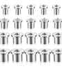 Alloy Steel Dowel and Tenon Center Transfer Plugs 20 Pieces 1/4 Inch Silver Durable Easy to Use for Precise Woodworking Projects