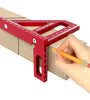 Aluminum Alloy Woodworking Square Protractor Miter Triangle Ruler Right Angle Ruler Drawing Line Ruler Measuring Tool for Carpentry