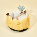 Xiaopei Dog Cat Round Bed Sleeping Bed Plush Pet Bed Kennel Sleeping Cushion Warm Soft