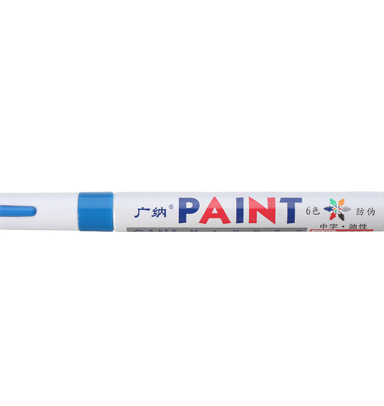 5Pcs Blue Color Tyre Permanent Paint Pen Tire Metal Outdoor Marking Ink Marker Trendy
