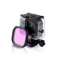 Red / Purple / Pink Waterproof Diving Filter Lens for GoPro9 Sports Camera