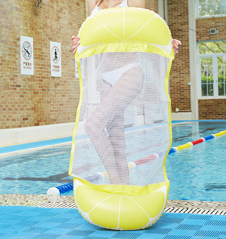 Inflatable Floating Pool Hammock Bed Chair Lounge for Summer Water Sports and Swimming - Fruit Sport Toys
