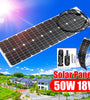 50W 18V Solar Power Panel Monocrystalline Silicon Semi-flexible Home Electricity