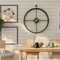 Art Hanging Clock Vintage Creative Round Metal Iron  Home Office Wall Xmas Decoration