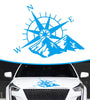 60x45cm Compass & Mountain Body Hood Sticker Decal For Camper Van Motorhome Car