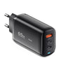 [GaN Tech] Essager 65W 3-Port USB PD Charger 2Type-C+USB-A PD3.0 QC3.0 Fast Charging Wall Charger Adapter EU Plug US Plug UK Plug for iPhone 13 14 14Pro 14Pro Max for Samsung Galaxy S23 for Oppo Reno9 for Huawei Mate50