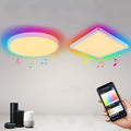 WiFi Smart Ceiling Light With Tuya APP/Alexa/Google RGB Dimmable Indoor LED Ceiling Lights Sync With Music Remote Control Voice Control