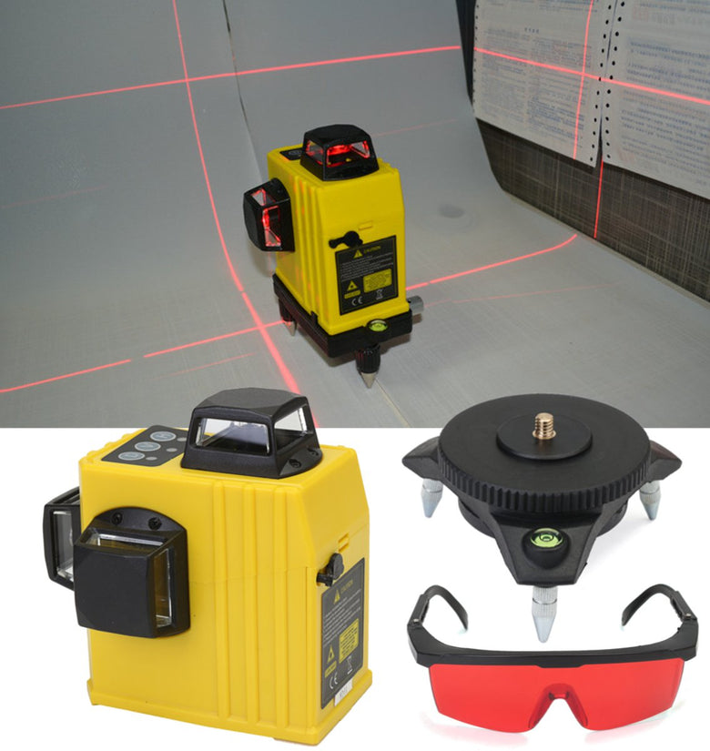 12 Line 3D 360 Infrared Laser Level Self Leveling Vertical & Horizontal Level Cross