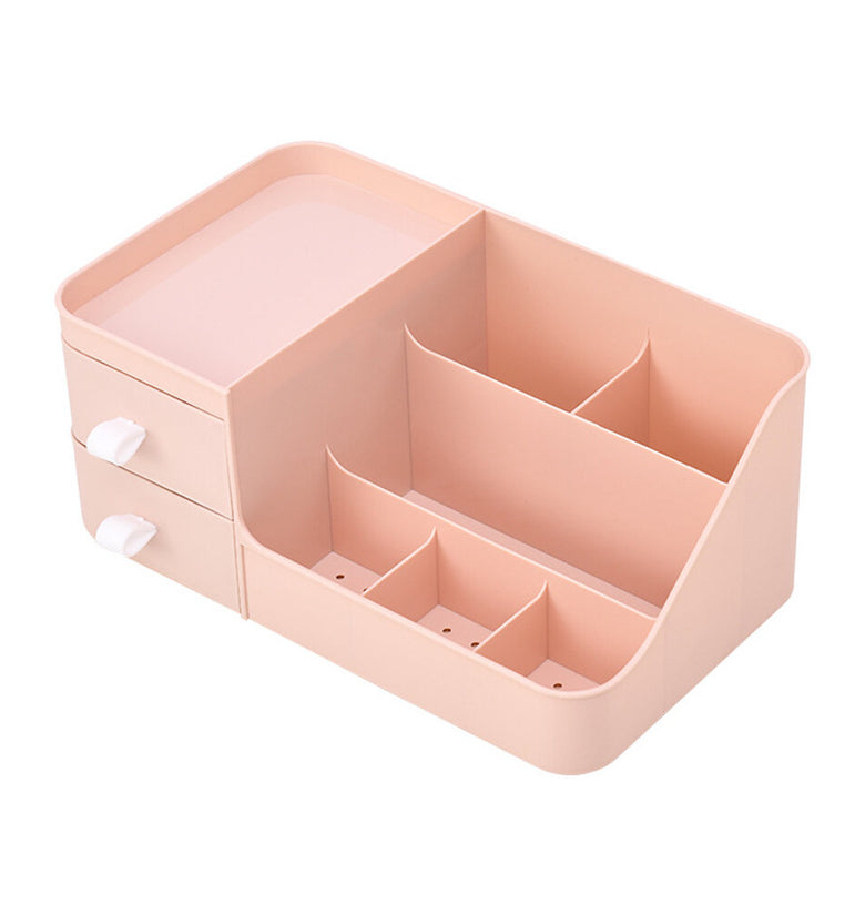 Makeup Organizer Plastic Cosmetic Lipstick Storage Box Container Large Capacity Desktop with Makeup Drawer