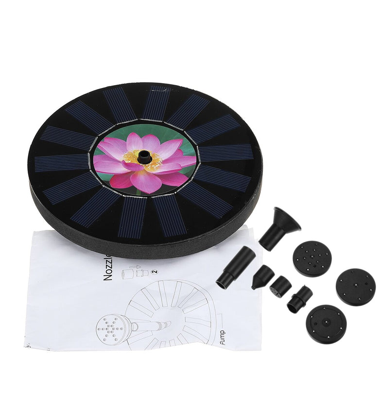 30-50cm Solar Panel Powered Garden Pond Floating Fountain Water Pump Outdoor