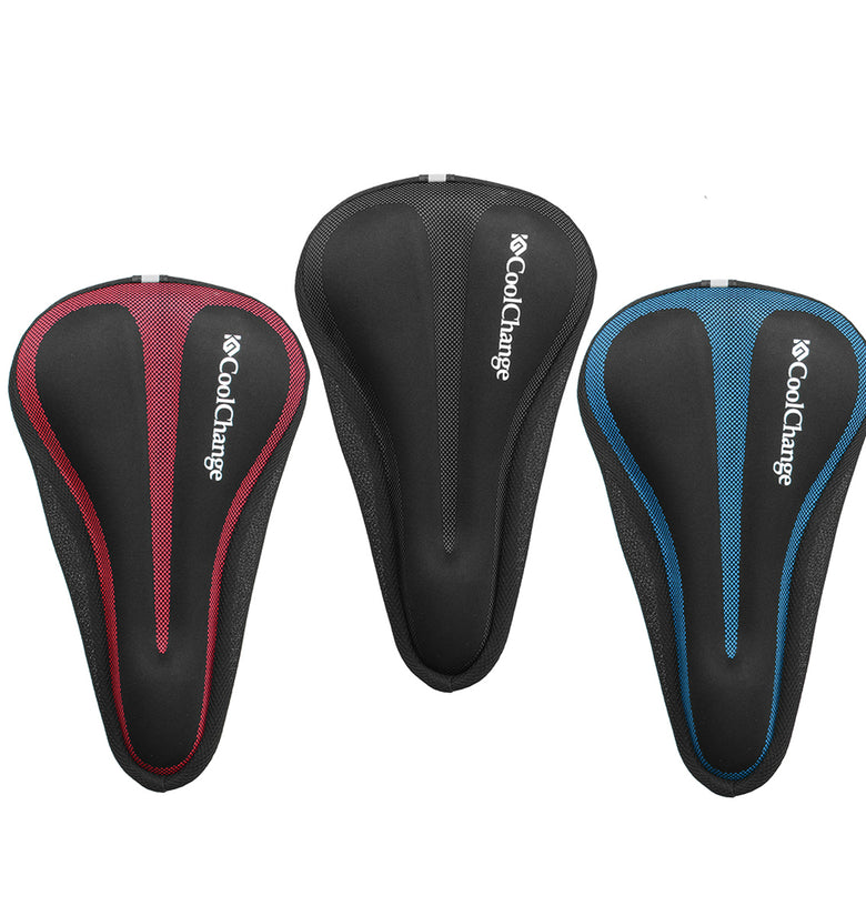 CoolChange Soft Breathable Bike Saddle Cushion Cover Shookproof Silicone Seat Pad For Road Bicycle MTB Bikes