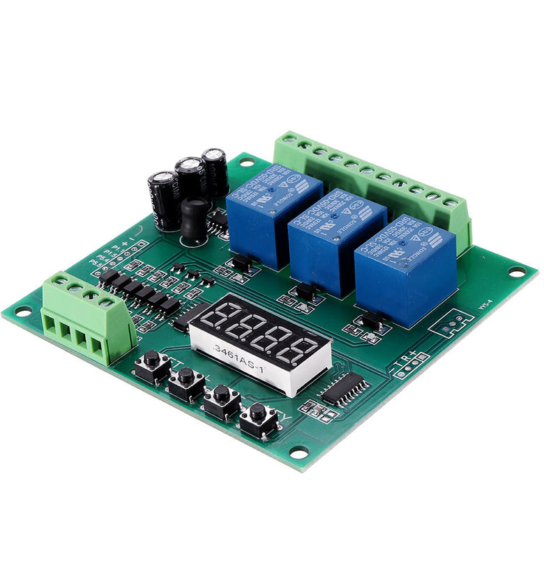 YYS-4 3 Channel Programmable Relay Control Module Trigger Delay/Timer/Self-latching/Interlock Switch Relay Board