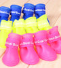 4Pcs/1Set Portable Pet Dog Waterproof Boots Rain Shoes Non-Slip