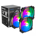 ALSEYE 120mm Cooling Fan 3pcs Set Adjustable RGB Lighting 4pin PWM + 3pin RGB Support Aura/RGB FUSION Max Series