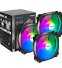 ALSEYE 120mm Cooling Fan 3pcs Set Adjustable RGB Lighting 4pin PWM + 3pin RGB Support Aura/RGB FUSION Max Series