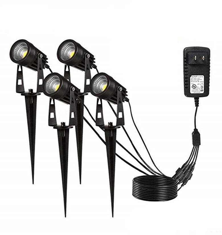 4 in 1 COB LED Outdoor Landscape Spot Flood Light AC85-265V Waterproof for Lawn Pathway