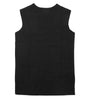 Men Round Neck Thermal Underwear Vest Waistcoat Warm Heat Holder  Sleeveless Top Blouse Underclothes Black