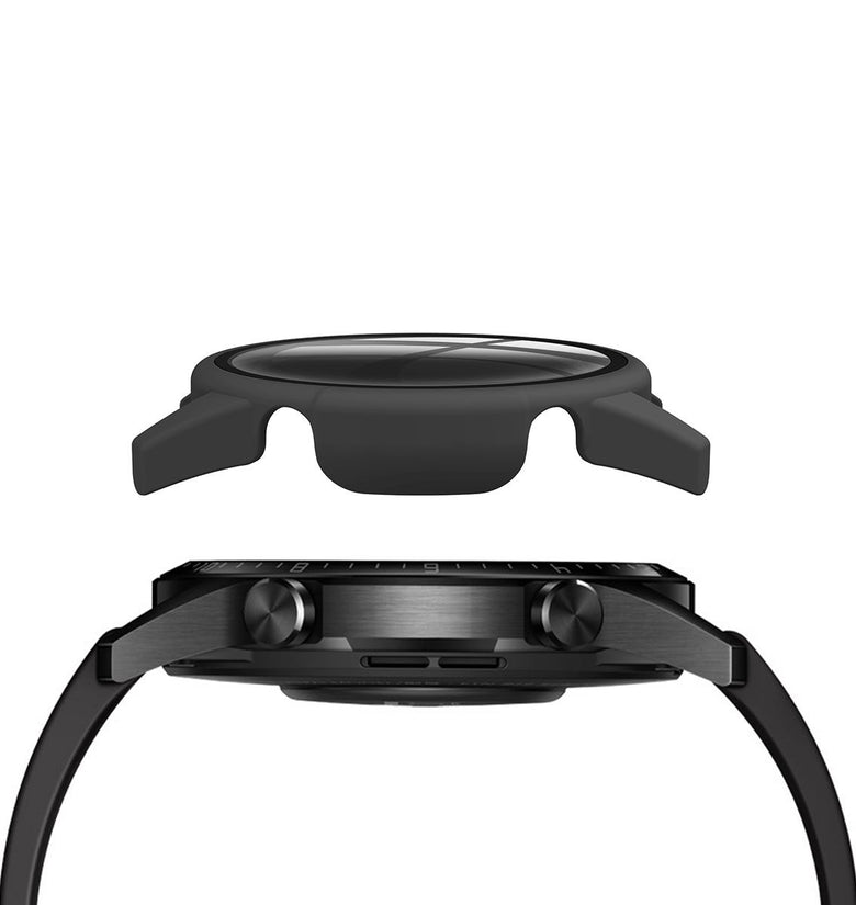 ENKAY PC Matte Watch Case Watch Cover 9H Tempered Glass Watch Screen Protector for Huawei Watch GT 2 46mm