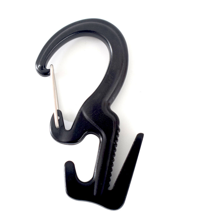 Outdoor Hiking Climbing Durable 9-Shaped 25KG Bearing Carabiner with 2M Rope-Black/Red/Gold