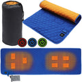 2023 USB Heated Sleeping Pad 7 Heating Zones 3 Temperature Level Control Foldable Lightweight Travel Mat for Winter Camping Hiking