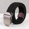 Casual Men's Tactical Belt Adjustable Automatic Buckle Wear-resistant Outdoor Canvas Casual Belt