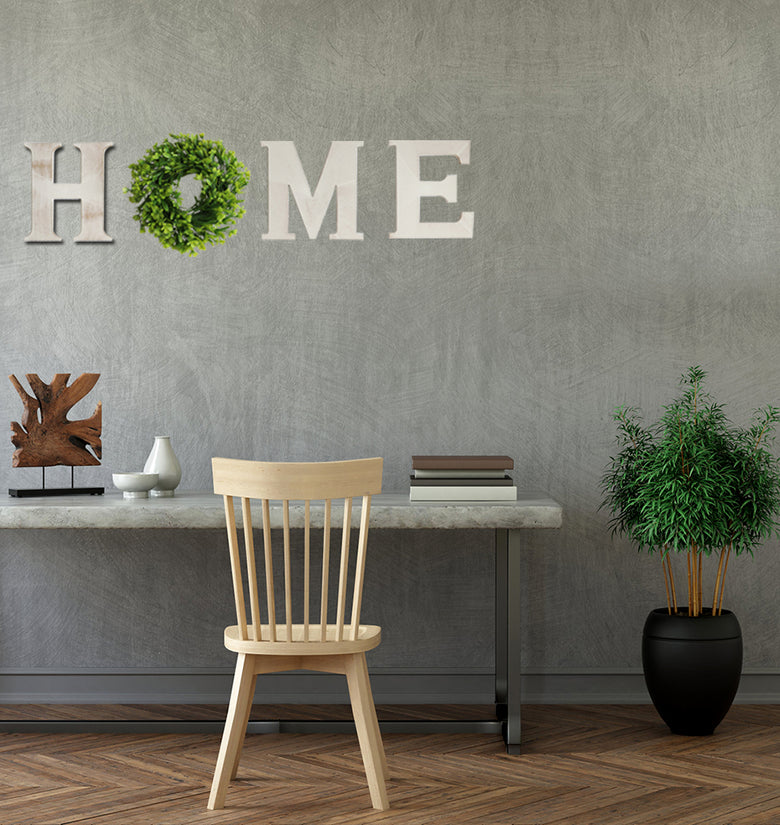 Wall-mounted Wooden Hanging Letter Artificial Eucalyptus Home DIY Wall Decor Sign For Home Decoration